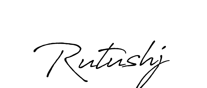 if you are searching for the best signature style for your name Rutushj. so please give up your signature search. here we have designed multiple signature styles  using Antro_Vectra_Bolder. Rutushj signature style 7 images and pictures png