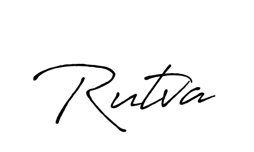 Create a beautiful signature design for name Rutva. With this signature (Antro_Vectra_Bolder) fonts, you can make a handwritten signature for free. Rutva signature style 7 images and pictures png