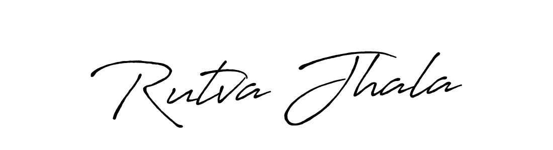 Also we have Rutva Jhala name is the best signature style. Create professional handwritten signature collection using Antro_Vectra_Bolder autograph style. Rutva Jhala signature style 7 images and pictures png