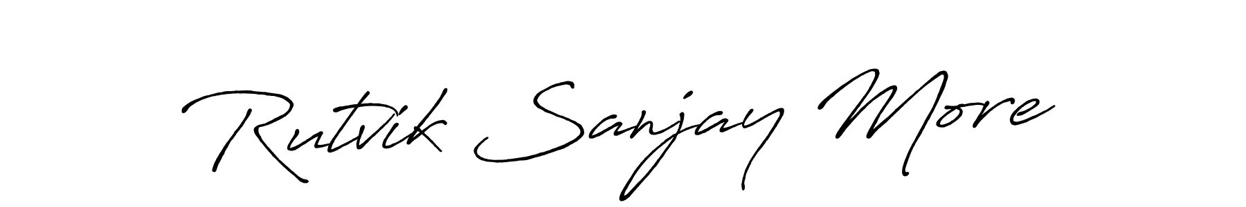 Make a beautiful signature design for name Rutvik Sanjay More. Use this online signature maker to create a handwritten signature for free. Rutvik Sanjay More signature style 7 images and pictures png