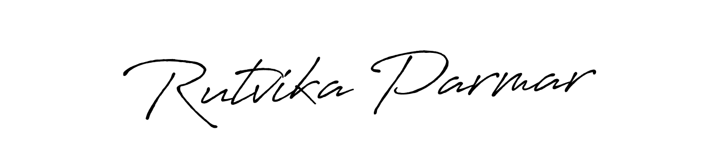 How to Draw Rutvika Parmar signature style? Antro_Vectra_Bolder is a latest design signature styles for name Rutvika Parmar. Rutvika Parmar signature style 7 images and pictures png