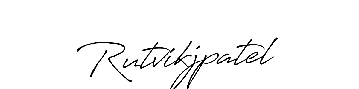 The best way (Antro_Vectra_Bolder) to make a short signature is to pick only two or three words in your name. The name Rutvikjpatel include a total of six letters. For converting this name. Rutvikjpatel signature style 7 images and pictures png