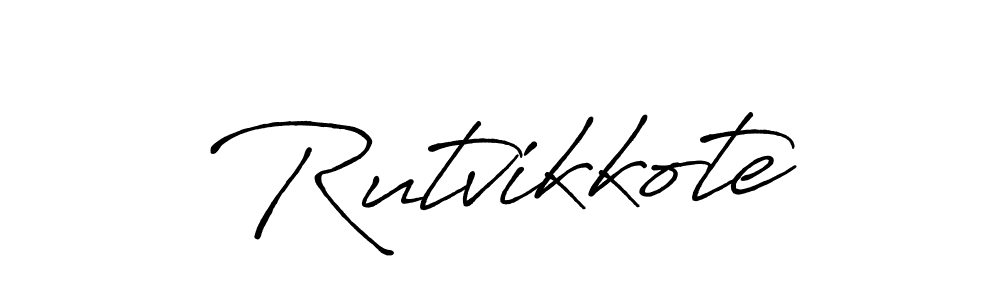 Create a beautiful signature design for name Rutvikkote. With this signature (Antro_Vectra_Bolder) fonts, you can make a handwritten signature for free. Rutvikkote signature style 7 images and pictures png