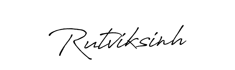 Make a beautiful signature design for name Rutviksinh. With this signature (Antro_Vectra_Bolder) style, you can create a handwritten signature for free. Rutviksinh signature style 7 images and pictures png