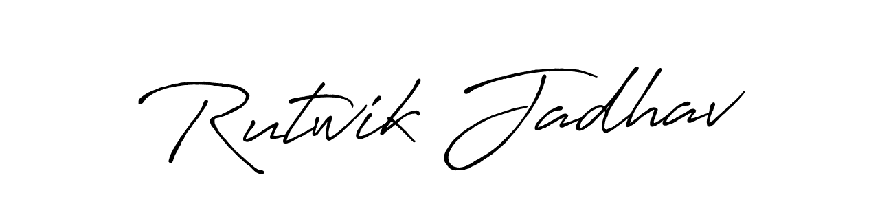 Make a short Rutwik Jadhav signature style. Manage your documents anywhere anytime using Antro_Vectra_Bolder. Create and add eSignatures, submit forms, share and send files easily. Rutwik Jadhav signature style 7 images and pictures png