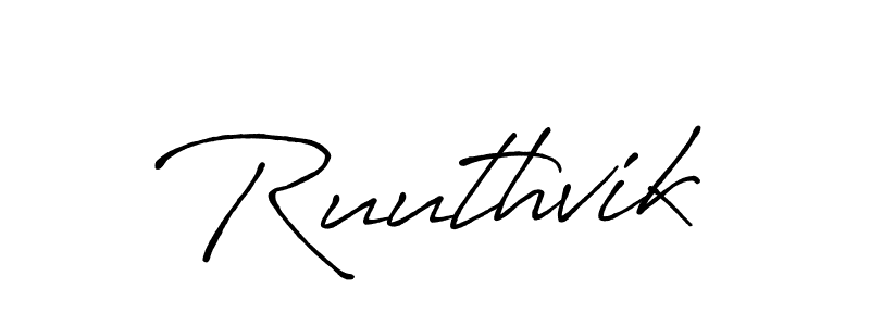 The best way (Antro_Vectra_Bolder) to make a short signature is to pick only two or three words in your name. The name Ruuthvik include a total of six letters. For converting this name. Ruuthvik signature style 7 images and pictures png