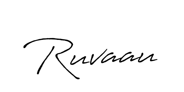 Use a signature maker to create a handwritten signature online. With this signature software, you can design (Antro_Vectra_Bolder) your own signature for name Ruvaau. Ruvaau signature style 7 images and pictures png