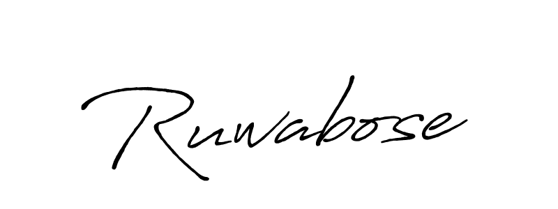 Also You can easily find your signature by using the search form. We will create Ruwabose name handwritten signature images for you free of cost using Antro_Vectra_Bolder sign style. Ruwabose signature style 7 images and pictures png