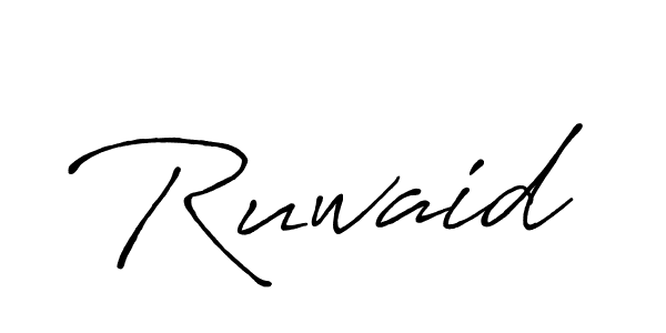 Also we have Ruwaid name is the best signature style. Create professional handwritten signature collection using Antro_Vectra_Bolder autograph style. Ruwaid signature style 7 images and pictures png