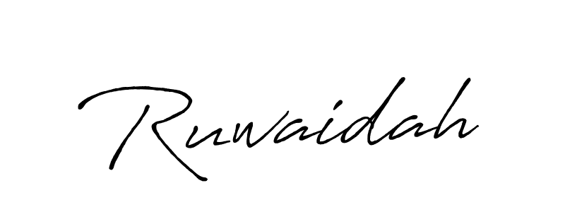 Create a beautiful signature design for name Ruwaidah. With this signature (Antro_Vectra_Bolder) fonts, you can make a handwritten signature for free. Ruwaidah signature style 7 images and pictures png