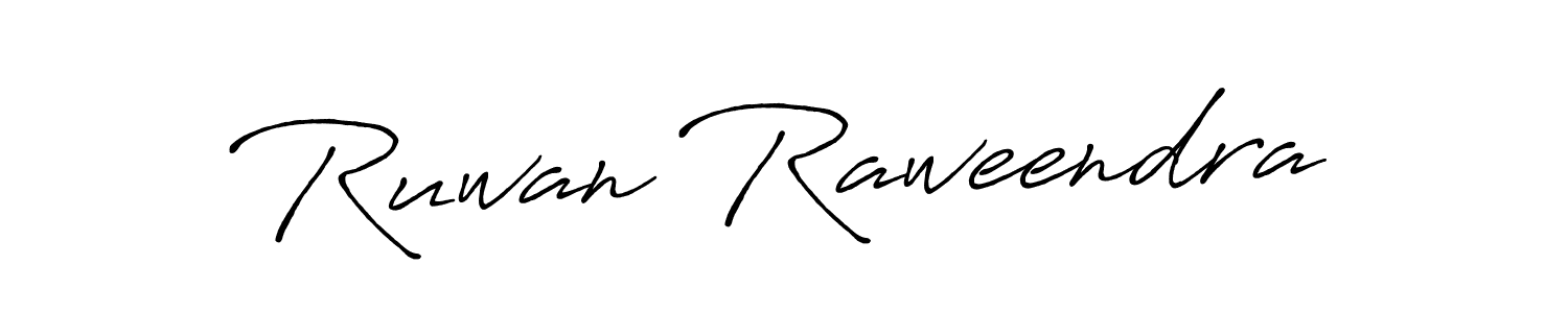 How to make Ruwan Raweendra name signature. Use Antro_Vectra_Bolder style for creating short signs online. This is the latest handwritten sign. Ruwan Raweendra signature style 7 images and pictures png
