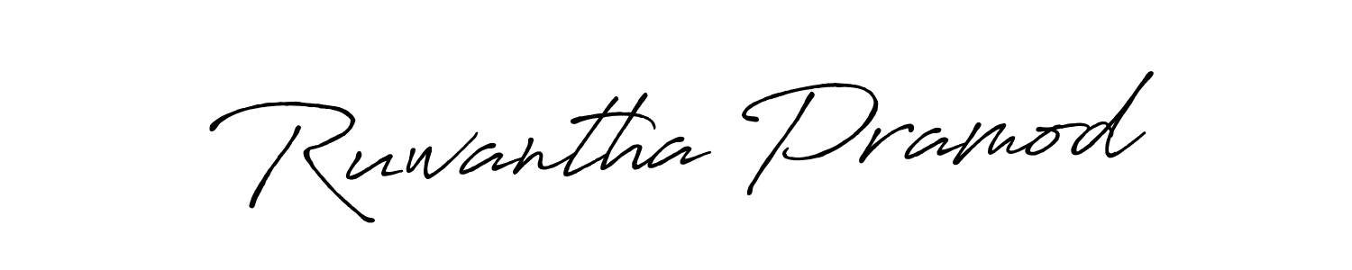 Create a beautiful signature design for name Ruwantha Pramod. With this signature (Antro_Vectra_Bolder) fonts, you can make a handwritten signature for free. Ruwantha Pramod signature style 7 images and pictures png