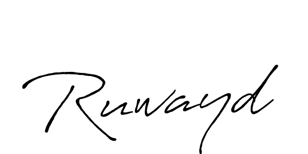 Also You can easily find your signature by using the search form. We will create Ruwayd name handwritten signature images for you free of cost using Antro_Vectra_Bolder sign style. Ruwayd signature style 7 images and pictures png