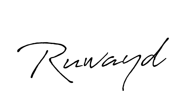 Also You can easily find your signature by using the search form. We will create Ruwayd name handwritten signature images for you free of cost using Antro_Vectra_Bolder sign style. Ruwayd signature style 7 images and pictures png