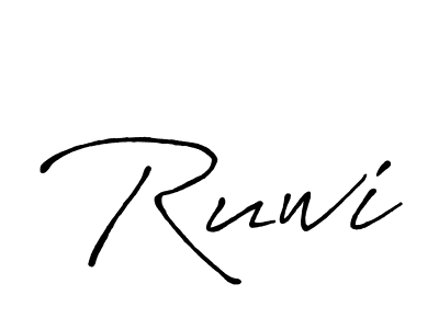 Also we have Ruwi name is the best signature style. Create professional handwritten signature collection using Antro_Vectra_Bolder autograph style. Ruwi signature style 7 images and pictures png