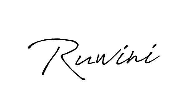 The best way (Antro_Vectra_Bolder) to make a short signature is to pick only two or three words in your name. The name Ruwini include a total of six letters. For converting this name. Ruwini signature style 7 images and pictures png