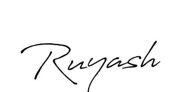Make a beautiful signature design for name Ruyash. With this signature (Antro_Vectra_Bolder) style, you can create a handwritten signature for free. Ruyash signature style 7 images and pictures png