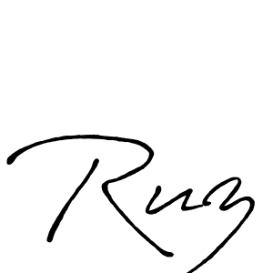 Create a beautiful signature design for name Ruz. With this signature (Antro_Vectra_Bolder) fonts, you can make a handwritten signature for free. Ruz signature style 7 images and pictures png
