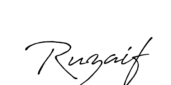 How to make Ruzaif signature? Antro_Vectra_Bolder is a professional autograph style. Create handwritten signature for Ruzaif name. Ruzaif signature style 7 images and pictures png