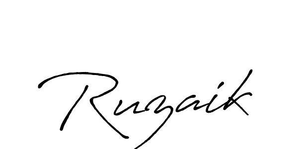 Similarly Antro_Vectra_Bolder is the best handwritten signature design. Signature creator online .You can use it as an online autograph creator for name Ruzaik. Ruzaik signature style 7 images and pictures png