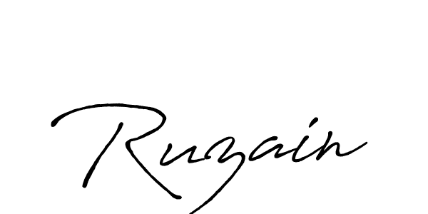 Use a signature maker to create a handwritten signature online. With this signature software, you can design (Antro_Vectra_Bolder) your own signature for name Ruzain. Ruzain signature style 7 images and pictures png