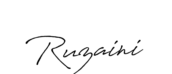 Use a signature maker to create a handwritten signature online. With this signature software, you can design (Antro_Vectra_Bolder) your own signature for name Ruzaini. Ruzaini signature style 7 images and pictures png