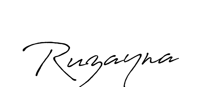 Use a signature maker to create a handwritten signature online. With this signature software, you can design (Antro_Vectra_Bolder) your own signature for name Ruzayna. Ruzayna signature style 7 images and pictures png