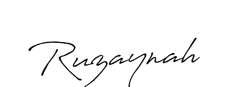 Create a beautiful signature design for name Ruzaynah. With this signature (Antro_Vectra_Bolder) fonts, you can make a handwritten signature for free. Ruzaynah signature style 7 images and pictures png