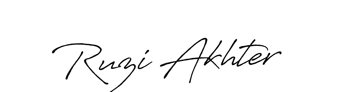 The best way (Antro_Vectra_Bolder) to make a short signature is to pick only two or three words in your name. The name Ruzi Akhter include a total of six letters. For converting this name. Ruzi Akhter signature style 7 images and pictures png