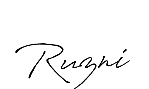 Make a beautiful signature design for name Ruzni. Use this online signature maker to create a handwritten signature for free. Ruzni signature style 7 images and pictures png