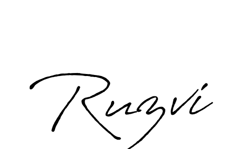 Create a beautiful signature design for name Ruzvi. With this signature (Antro_Vectra_Bolder) fonts, you can make a handwritten signature for free. Ruzvi signature style 7 images and pictures png