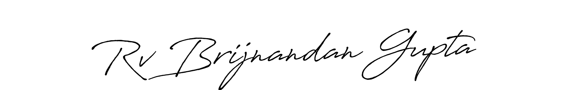 Rv Brijnandan Gupta stylish signature style. Best Handwritten Sign (Antro_Vectra_Bolder) for my name. Handwritten Signature Collection Ideas for my name Rv Brijnandan Gupta. Rv Brijnandan Gupta signature style 7 images and pictures png