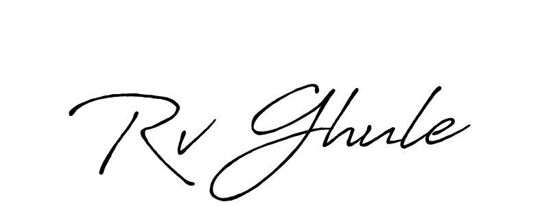 Create a beautiful signature design for name Rv Ghule. With this signature (Antro_Vectra_Bolder) fonts, you can make a handwritten signature for free. Rv Ghule signature style 7 images and pictures png