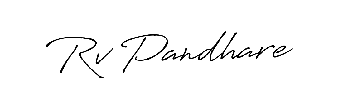 This is the best signature style for the Rv Pandhare name. Also you like these signature font (Antro_Vectra_Bolder). Mix name signature. Rv Pandhare signature style 7 images and pictures png