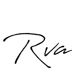 Rva stylish signature style. Best Handwritten Sign (Antro_Vectra_Bolder) for my name. Handwritten Signature Collection Ideas for my name Rva. Rva signature style 7 images and pictures png