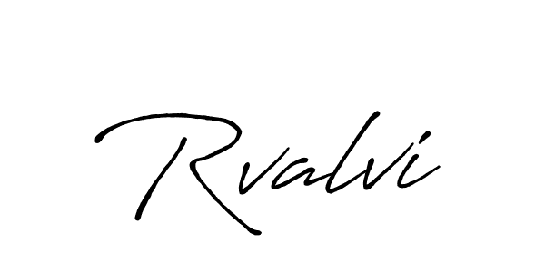 Similarly Antro_Vectra_Bolder is the best handwritten signature design. Signature creator online .You can use it as an online autograph creator for name Rvalvi. Rvalvi signature style 7 images and pictures png