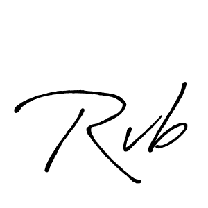 Rvb stylish signature style. Best Handwritten Sign (Antro_Vectra_Bolder) for my name. Handwritten Signature Collection Ideas for my name Rvb. Rvb signature style 7 images and pictures png