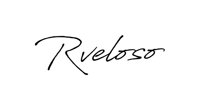 Design your own signature with our free online signature maker. With this signature software, you can create a handwritten (Antro_Vectra_Bolder) signature for name Rveloso. Rveloso signature style 7 images and pictures png