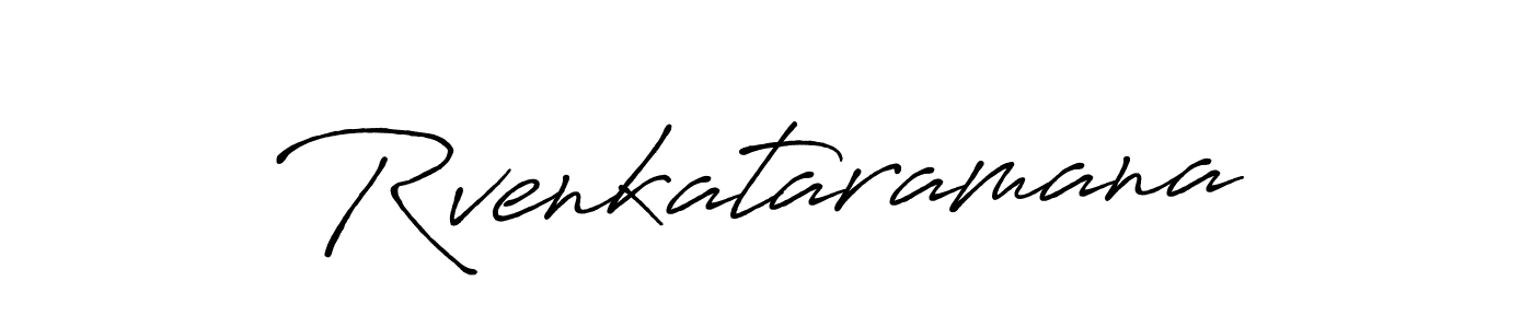 Rvenkataramana stylish signature style. Best Handwritten Sign (Antro_Vectra_Bolder) for my name. Handwritten Signature Collection Ideas for my name Rvenkataramana. Rvenkataramana signature style 7 images and pictures png