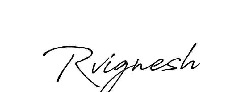 How to Draw Rvignesh signature style? Antro_Vectra_Bolder is a latest design signature styles for name Rvignesh. Rvignesh signature style 7 images and pictures png