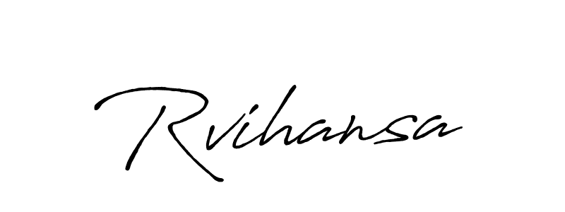 Rvihansa stylish signature style. Best Handwritten Sign (Antro_Vectra_Bolder) for my name. Handwritten Signature Collection Ideas for my name Rvihansa. Rvihansa signature style 7 images and pictures png