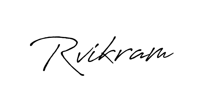 Make a beautiful signature design for name Rvikram. With this signature (Antro_Vectra_Bolder) style, you can create a handwritten signature for free. Rvikram signature style 7 images and pictures png