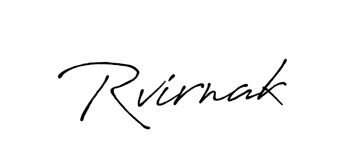 How to make Rvirnak name signature. Use Antro_Vectra_Bolder style for creating short signs online. This is the latest handwritten sign. Rvirnak signature style 7 images and pictures png