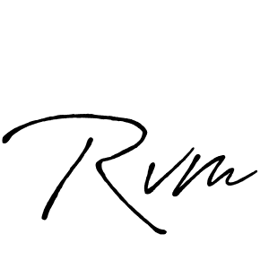 Best and Professional Signature Style for Rvm. Antro_Vectra_Bolder Best Signature Style Collection. Rvm signature style 7 images and pictures png