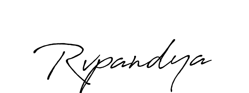 How to make Rvpandya signature? Antro_Vectra_Bolder is a professional autograph style. Create handwritten signature for Rvpandya name. Rvpandya signature style 7 images and pictures png