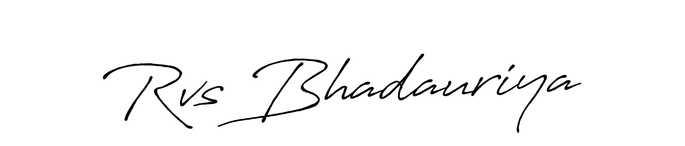 Rvs Bhadauriya stylish signature style. Best Handwritten Sign (Antro_Vectra_Bolder) for my name. Handwritten Signature Collection Ideas for my name Rvs Bhadauriya. Rvs Bhadauriya signature style 7 images and pictures png