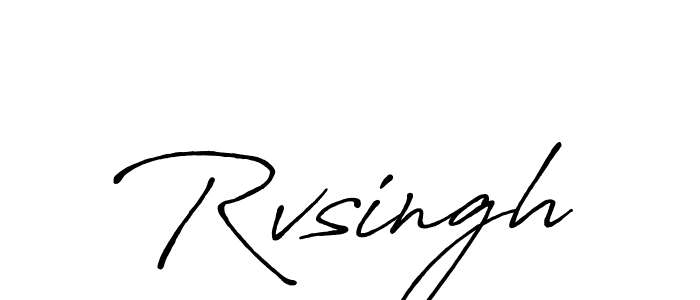 Make a beautiful signature design for name Rvsingh. With this signature (Antro_Vectra_Bolder) style, you can create a handwritten signature for free. Rvsingh signature style 7 images and pictures png