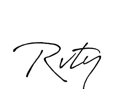 Similarly Antro_Vectra_Bolder is the best handwritten signature design. Signature creator online .You can use it as an online autograph creator for name Rvty. Rvty signature style 7 images and pictures png
