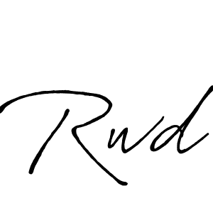 The best way (Antro_Vectra_Bolder) to make a short signature is to pick only two or three words in your name. The name Rwd include a total of six letters. For converting this name. Rwd signature style 7 images and pictures png