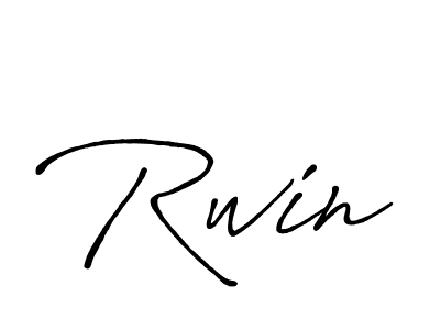 How to make Rwin signature? Antro_Vectra_Bolder is a professional autograph style. Create handwritten signature for Rwin name. Rwin signature style 7 images and pictures png